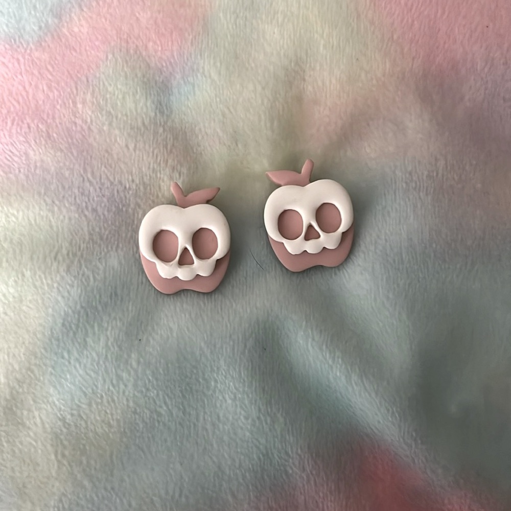 Pink Poison Apple Earrings Disney